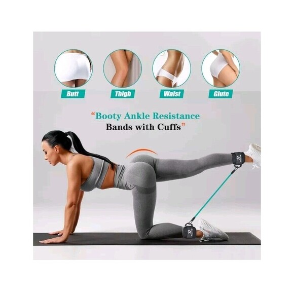 Ankle Resistance Bands Set, Ankle Tube Band with Adjustable - Picture 2 of 2